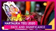 Hartalika Teej 2020: Date, Muhurat, Vrat Katha & Significance of Hindu Festival for Married Women