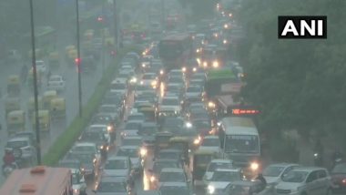 Delhi Rains: Traffic Snarls Reported from Various Areas After Heavy Rainfall Batters National Capital, Check Alternative Routes to Avoid Traffic Congestion