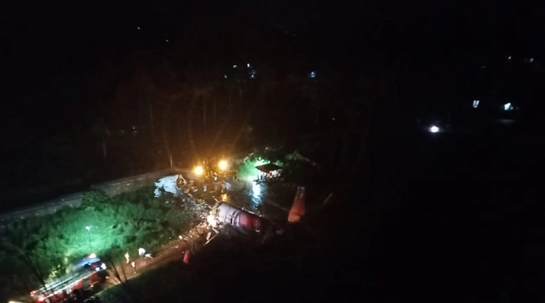 Air India Express Aircraft From Dubai Overshoots Runway at Calicut Airport in Kozhikode