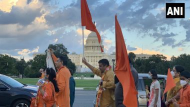 Ram Temple Bhoomi Pujan in Ayodhya: People of Indian Heritage Raise Saffron Flags, Celebrate in Washington