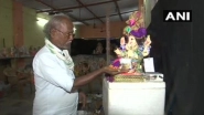 Ganesh Chaturthi 2020: Artist Prepares &lsquo;Sanitiser Ganesha Idols&rsquo; in Mumbai Amid COVID-19 Pandemic