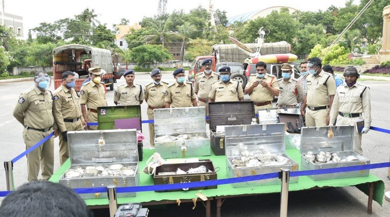 Andhra Pradesh Police Seize Eight Trunks of Gold, Silver, Cash From House