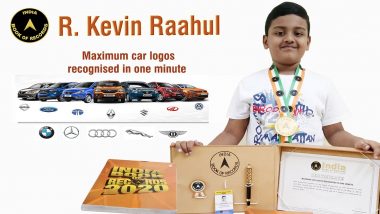 Kevin Raahul, 7-Year-Old Chennai Boy, Creates Record, Identifies 150 Car Logos in a Minute; Achievement Registered in India Book of Records 2020 and Asia Book of Records