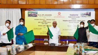 Roll On-Roll Off Train: Karnataka CM BS Yediyurappa Flags Off First Ever RO-RO Train Between Bengaluru and Solapur