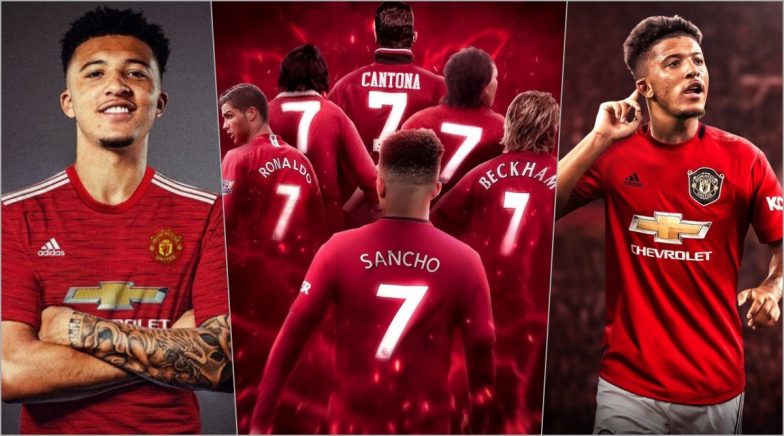  Jadon Sancho en las imágenes hechas por fanáticos de la camiseta del Manchester United