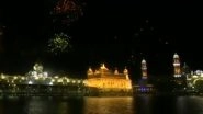 Guru Granth Sahib Parkash Purab 2020: Fireworks Take Place at Golden Temple in Amritsar (Watch Video)