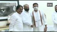 Sachin Pilot Meets Rajasthan CM Ashok Gehlot, Arrives at His Residence For Key CLP Meet; Watch Video