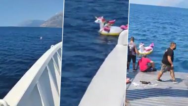 SCARY! Girl Sweeps Out to Sea on Giant Pink Inflatable Unicorn in Greece, Unbelievable Rescue Video Goes Viral