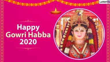 Gowri Habba 2020 Images, Kannada Messages and Hartalika Teej HD Wallpapers for Free Download Online: WhatsApp Stickers, Facebook Messages and GIF Greetings to Worship Goddess Parvati