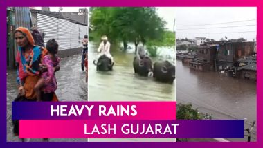 Heavy Rains, Waterlogging At Several Places In Gujarat; 14 Gates Of Motisar Dam In Rajkot Opened