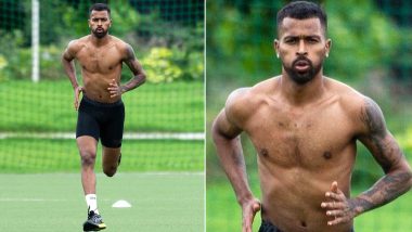 IPL 2020 Player Update: Mumbai Indians All-Rounder Hardik Pandya Flaunts Muscled Body As He Trains Hard Ahead of Indian Premier League 13 (See Pic)