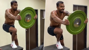 IPL 2020 Players Update: Mumbai Indians All-Rounder Hardik Pandya Continues to Sweat It Out in Gym Ahead of Indian Premier League 13 (Watch Video)
