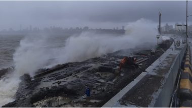 High Tide Hits Mumbai's Marine Drive Amid Heavy Rainfall; Watch Video