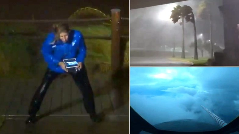 Hurricane Laura Terrifying Videos: From Flying Through&nbsp;The Storm to Extreme 'Howling' Winds Causing Destruction, Here's a Glimpse of&nbsp;One of The Strongest Hurricanes That Hit US