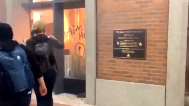 Portland Protesters Set Fire to County Government Building Over George Floyd Killing