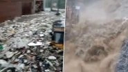 Jaipur Rains in Pics and Videos: Rajasthan Capital Ravaged With Severe Rainfall, Netizens Share Terrifying Visuals of Flooded Streets, Submerged Vehicles and Waste Returning on Road