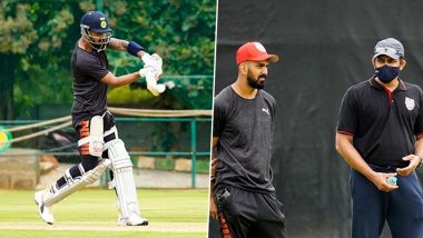 IPL 2020 Players Update: KXIP Captain KL Rahul Gets ‘Good Training Session’ With Head Coach Anil Kumble & Others Ahead of Indian Premier League 13 (View Post)