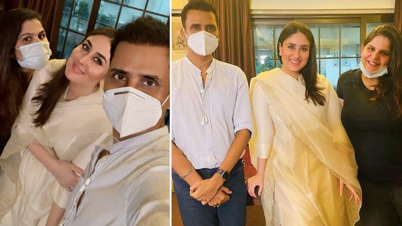 Kareena Kapoor Khan Makes Yet Another Compelling Case for Maternity Style, This Time Its a Chic Ethnic Ivory Dress!