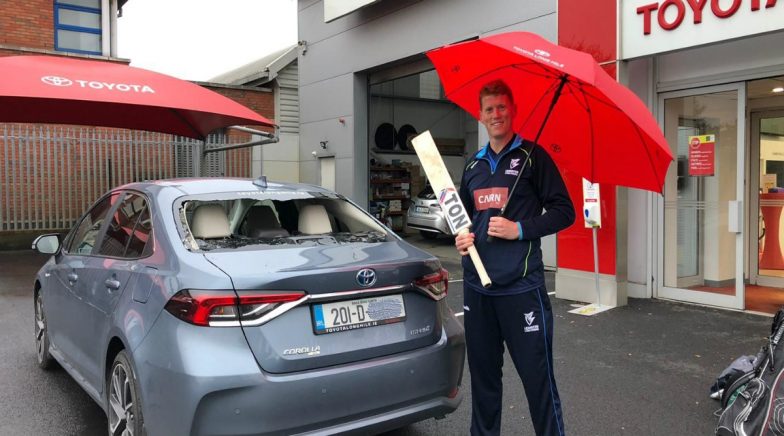 Ireland Batsman Kevin O'Brien Smashes Own Car Window with a Six During Domestic T20 Match