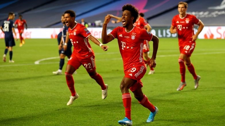 PSG 0–1 Bayern Munich, UCL 2019–20 Final Goal Video Highlights: Kingsley Coman Heads German Club to Sixth Champions League Title