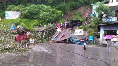 Landslide in Uttarakhand: Landslide Damages Several Shops, Blocks Badrinath National Highway in Chamoli District