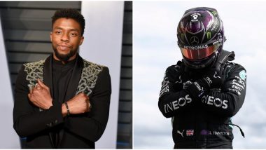 RIP Chadwick Boseman: Lewis Hamilton Pays a Wakandan Tribute to the Black Panther Star By Dedicating His Pole Position At Belgian Grand Prix (View Pic)