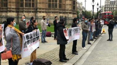 International Day of Victims of Enforced Disappearances 2020: Sindhi Baloch Forum Holds Anti-Pakistan Protest Outside UK Parliament