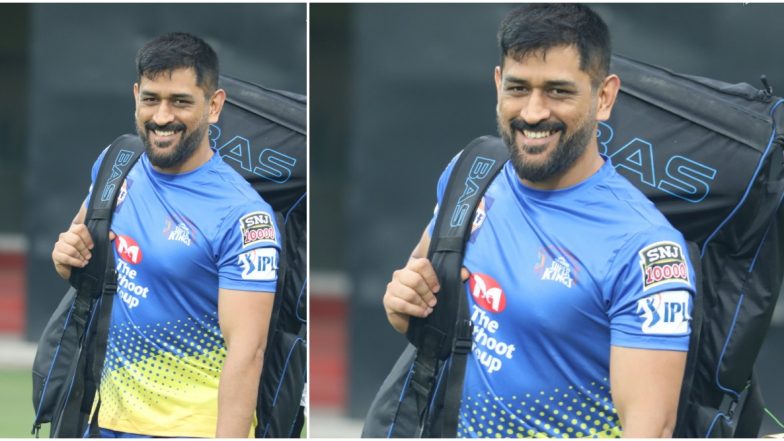 Ahead of IPL 2020, Latest Photo of MS Dhoni Smiling From CSK Nets Session Leaves Fans Excited, Can’t Wait to See the Wicket-Keeper Batsman in Action!