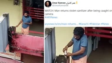 Video of Man 'Stealing' Hand Sanitiser and Keeping It Back after Getting Caught on Camera Goes Viral, Here's The Truth Behind This Incident