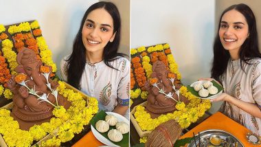 Miss World 2017 Manushi Chhillar Brings Ganpati Idol Home For the First Time on Ganesh Chaturthi 2020; Check Her Post on Eco-Friendly Celebrations (See Pictures)