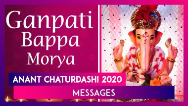 Happy Anant Chaturdashi 2020 Messages: WhatsApp Wishes and Quotes to Bid Farewell to Ganpati Bappa