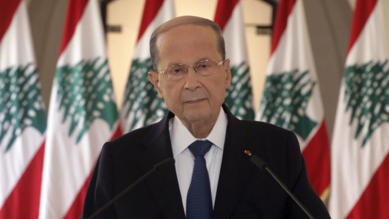 Beirut Blast: Lebanese President Michel Aoun Suggests Possibility of Usage of Rocket or Bomb in Explosion