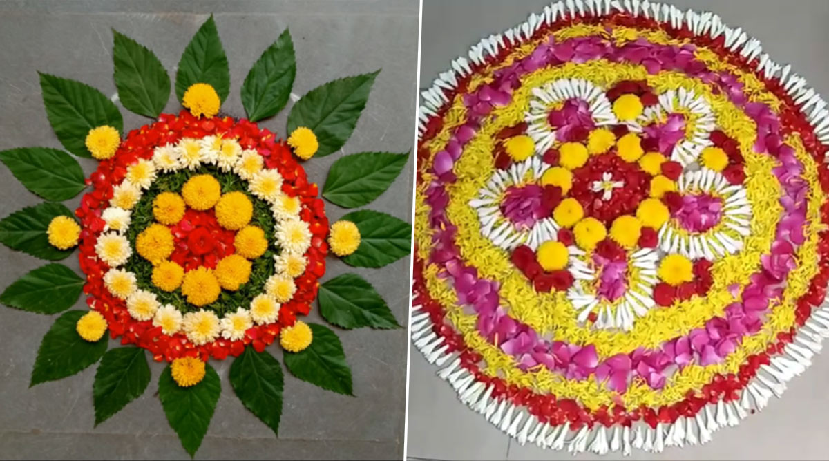 LastMinute Onam 2022 Pookalam Designs Draw Beautiful Athapookalam Designs  and Flower Rangoli Patterns on Thiruvonam Watch Videos   LatestLY