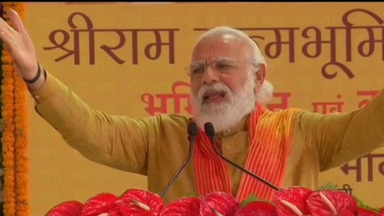 Social Distancing, Wearing Masks is 'Maryada' at Present, Says PM Narendra Modi at Ram Temple Event