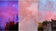 Pink Rainbow Graces London Skies And It Looks Like a Romantic Fiction Came to Life (See Pictures And Videos)