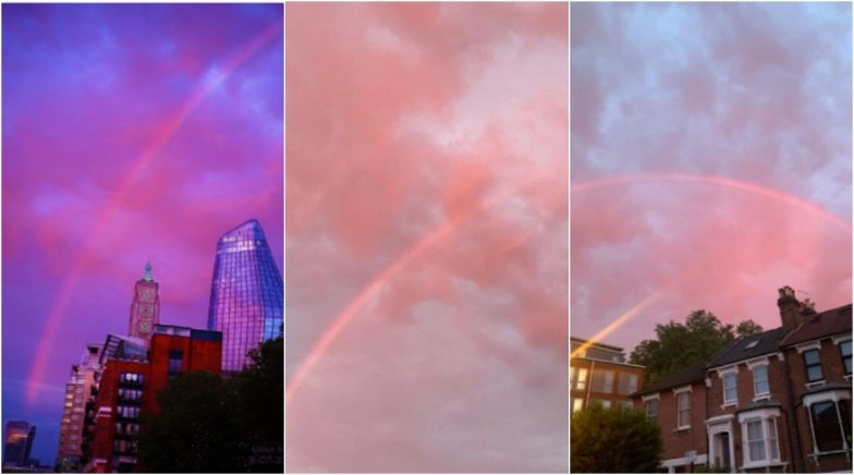 Pink Rainbow Graces London Skies And It Looks Like a Romantic Fiction Came to Life