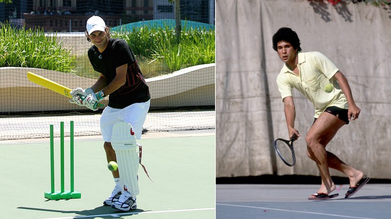 Cricketer Roger Federer or Sachin Tendulkar Playing Tennis: Fans React to Star Sports’ Query (See Reactions)