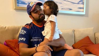 Mumbai Indians Captain Rohit Sharma Gets ‘Perfect Send-Off’ by Daughter Samaira (View Pic)