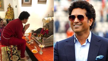 Happy Ganesh Chaturthi 2020: Sachin Tendulkar Wishes Fans on Auspicious Occasion of Ganesh Utsav, Shares Picture of Him Praying to Lord Ganesha!