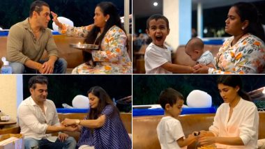 Salman Khan Shares A Beautiful Pictorial Montage From His Raksha Bandhan Celebrations With Sisters Alvira, Arpita and Family (Watch Video)