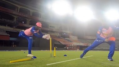 Ahead of IPL 2020 Rajasthan Royals Share Wicket-Keeper Sanju Samson's Lightning-Fast Stumping Video from a Practice Session