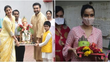 Ganesh Chaturthi 2020: Shilpa Shetty Kundra and Shraddha Kapoor Bid Adieu to Ganpati Bappa (Watch Visarjan Videos)