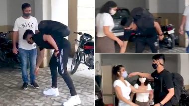 KKR Star Shubman Gill Takes Aashirwad From Mother, Family Before Leaving for Mumbai to Join Kolkata Knight Riders Squad Ahead of IPL 2020 (Watch Video)