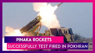 Pinaka Rockets, Manufactured By Private Firm Economic Explosives Ltd, Test Fired In Pokhran