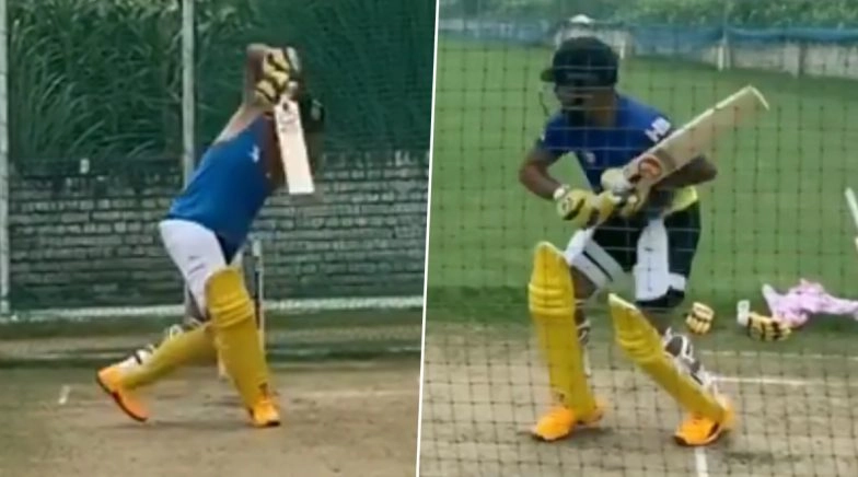 IPL 2020 Players’ Update: CSK Batsman Suresh Raina Continues to Hit Nets Hard 