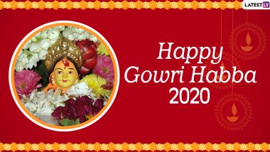 Gowri Habba 2020 Wishes and Messages: WhatsApp Stickers, Goddess Parvati HD Images, GIFs and Facebook Greetings to Send on the Festival Day