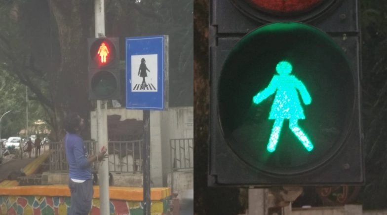 Mumbai: Dadar Incorporates Female Figures on Traffic Lights, Sign Boards to Depict Gender Equality