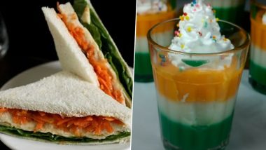 Independence Day 2020 Special Tricolour Menu: From Tiranga Sandwich, Pizza to Jelly Shots, Interesting Recipes to Make and Celebrate The Day at Home 