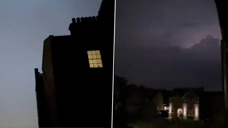 Weather Goes Bizarre! UK Experiences Severe Thunderstorms Amid Heatwave Conditions, Netizens Share Spooky Videos of Intense Lightning