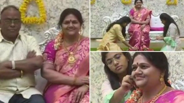 Silicone Wax Statue of Industrialist Shrinivas Gupta's Late Wife Installed at His New Home in Koppal, View Pics of House-Warming Ceremony